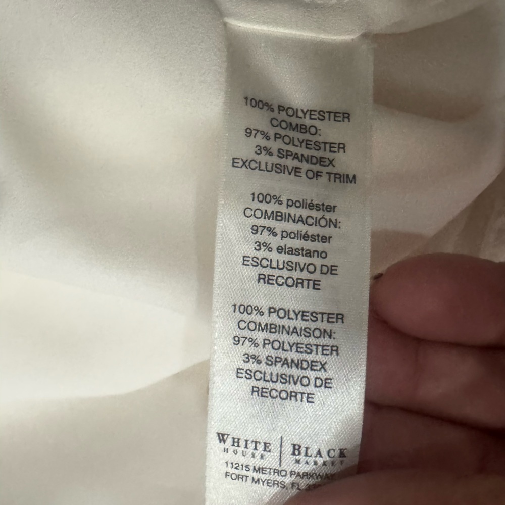 White House Black Market sleeveless off White tiered Top size XS - Picture 6 of 7